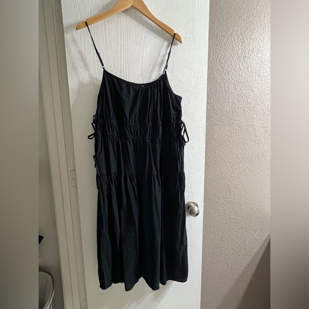 Universal Thread  Black Midi Side Ties Tank Dress Women  Size L